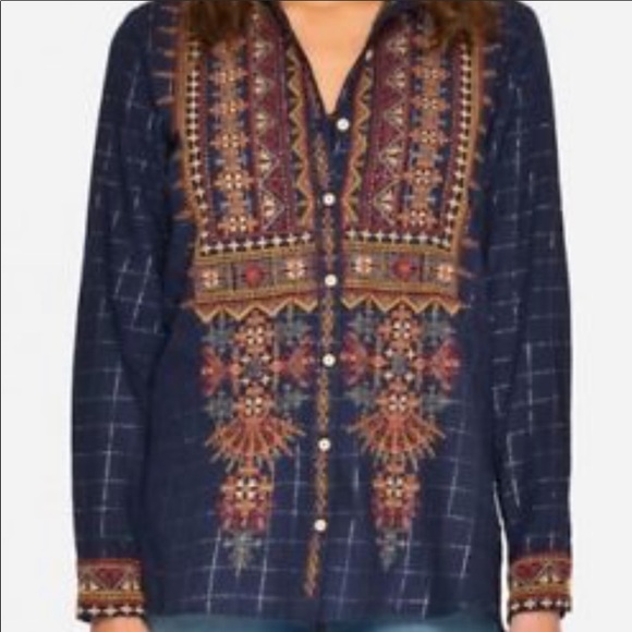 NWT Johnny Was Valea Hi-Lo Basic Shirt - XS - Picture 2 of 2